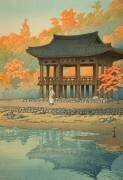 Pavillon Sanggye, temple Baekyong (Hasui Kawase) - Muzeo.com
