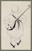 Pierrot à la mandoline (Aubrey Beardsley) - Muzeo.com