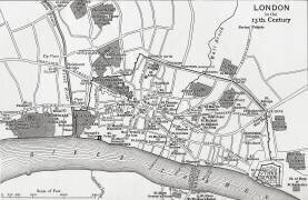 Plan de Londres au XIIIe siècle (Ecole anglaise) - Muzeo.com