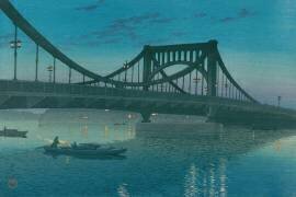 Pont de Kiyosu (Hasui Kawase) - Muzeo.com