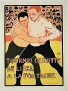 Reproduction d'une affiche annonçant un tournoi de catch (Armand Rossenfosse) - Muzeo.com