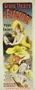 Reproduction d'une affiche publicitaire du Grand Théâtre de l'Exposition (Jules Chéret) - Muzeo.com