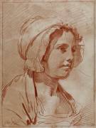 Tête de jeune fille coiffée d'un bonnet (Jean-Baptiste Greuze) - Muzeo.com