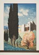 Temple avec cyprès (François-Louis Schmied) - Muzeo.com