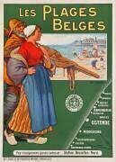 Un couple de pêcheurs devant la plage d'Ostende (Florimond van Acker) - Muzeo.com