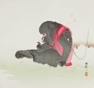 Un singe qui attrape une abeille (Ohara Koson) - Muzeo.com