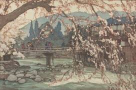 Un spa au printemps (Hiroshi Yoshida) - Muzeo.com