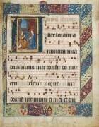 Feuillet d'antiphonaire : Annonciation (anonyme) - Muzeo.com