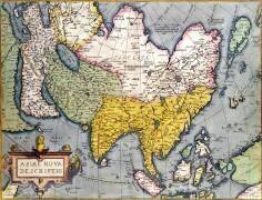 Asie: Carte du continent comprenant le Japon et les Indes orientales avec une partie de la Nouvelle-Guinée (Abraham Ortelius) - Muzeo.com