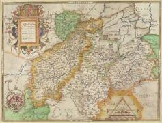 Carte de Northampton et des comtés adjacents (Christopher Saxton) - Muzeo.com
