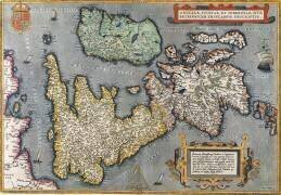 Une carte de la Grande-Bretagne (Abraham Ortelius) - Muzeo.com