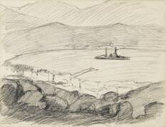 Ajaccio, la rade avec un cuirassé (Jean-Baptiste Bassoul) - Muzeo.com