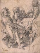 Album d'Italie : Urbino, palais ducal, esquisse de la Mise au Tombeau de F. Barocci (Louis Boitte) - Muzeo.com