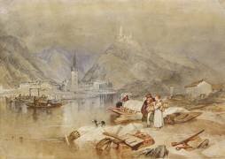 Berncastel sur la Moselle avec les ruines de Landshut (Joseph Mallord William Turner) - Muzeo.com