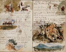 Cavaliers arabes, notes manuscrites (Eugène Delacroix) - Muzeo.com
