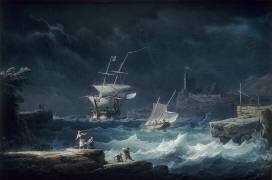 Coup de vent en mer (Alexandre Jean Noël) - Muzeo.com