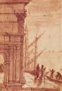 Débarcadère au lever du soleil (Claude Gellée) - Muzeo.com