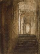 Escalier à l'intérieur d'un monument (Rembrandt) - Muzeo.com