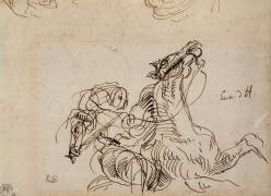 Etude pour Héliodore chassé du Temple (Eugène Delacroix) - Muzeo.com