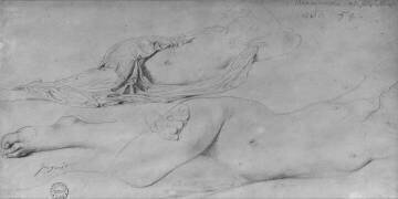 Etude pour l'Odalisque à l'esclave (Jean-Auguste-Dominique Ingres) - Muzeo.com