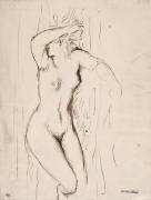 Femme nue allongée à terre, le bras gauche cachant son visage (Théodore Chasseriau) - Muzeo.com