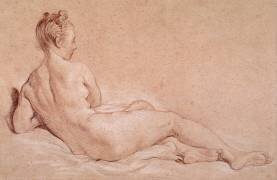Femme nue couchée vue de dos (François Boucher) - Muzeo.com