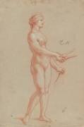 Femme nue, debout de profil (Charles Le Brun) - Muzeo.com
