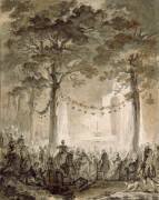 Feu d'artifice au bal de Saint-Cloud chez Griel, 1759 (Augustin de Saint-Aubin) - Muzeo.com