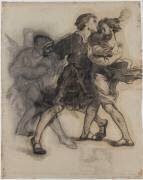Hamlet apercevant le spectre de son père (Eugène Delacroix) - Muzeo.com