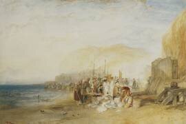 Hastings : Marché aux poissons sur les sables (Joseph Mallord William Turner) - Muzeo.com