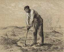 Homme avec une houe (Jean-François Millet) - Muzeo.com