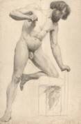 Homme nu, un genou sur un piédestal (Alphonse-Alexandre Leroy) - Muzeo.com