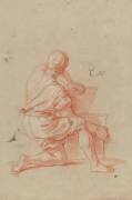 Homme vu de dos, un genou à terre (Charles Le Brun) - Muzeo.com