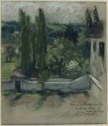 Jardin de la maison de Delacroix à Champrosay près de la forêt de Sénart (Eugène Delacroix) - Muzeo.com