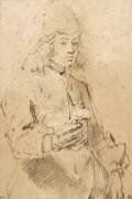 Jeune homme (Titus ?) tenant une fleur (Rembrandt) - Muzeo.com