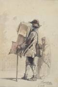 Joueur d'orgue de Barbarie (Henri Valentin) - Muzeo.com