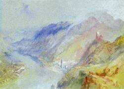 Le château de Trausnitz qui domine Landshut (Joseph Mallord William Turner) - Muzeo.com