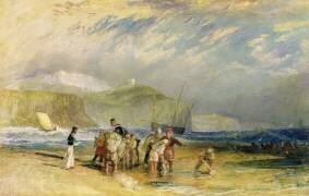 Le port de Folkestone et la côte du Devon (Joseph Mallord William Turner) - Muzeo.com