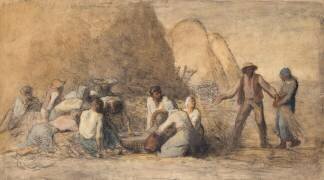 Le repas des moissonneurs ou Ruth et Booz (Jean-François Millet) - Muzeo.com