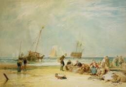 Marché aux poissons sur les Sables (Joseph Mallord William Turner) - Muzeo.com