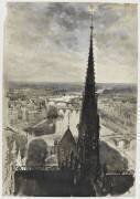 Notre-Dame de Paris : la flèche vue des tours (Joseph Pennel) - Muzeo.com
