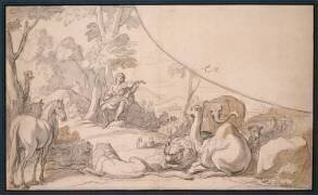 Orphée charmant les animaux (Charles Le Brun) - Muzeo.com