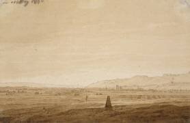 Paysage avec un obélisque (Caspar David Friedrich) - Muzeo.com