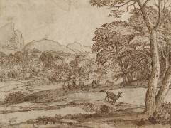 Paysage avec un troupeau de cerfs (Claude Gellée) - Muzeo.com