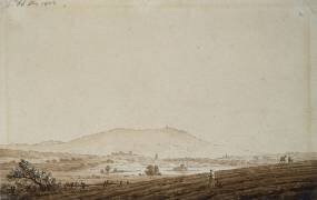 Paysage en Bohême avec vue sur le mont Jeschken (Caspar David Friedrich) - Muzeo.com