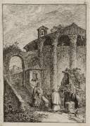 Plaque cinq des Soirées à Rome (Hubert Robert) - Muzeo.com
