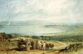 Poole, Dorset avec le chateau de Corfe au loin (Joseph Mallord William Turner) - Muzeo.com
