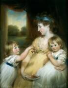Portrait de Mrs Jean et de ses deux fils Thomas et John (John Russell) - Muzeo.com
