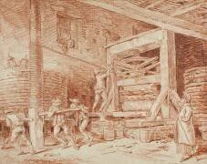 Presse à vin (Hubert Robert) - Muzeo.com