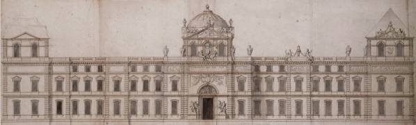 Projet pour la façade orientale du Louvre (Charles Le Brun) - Muzeo.com